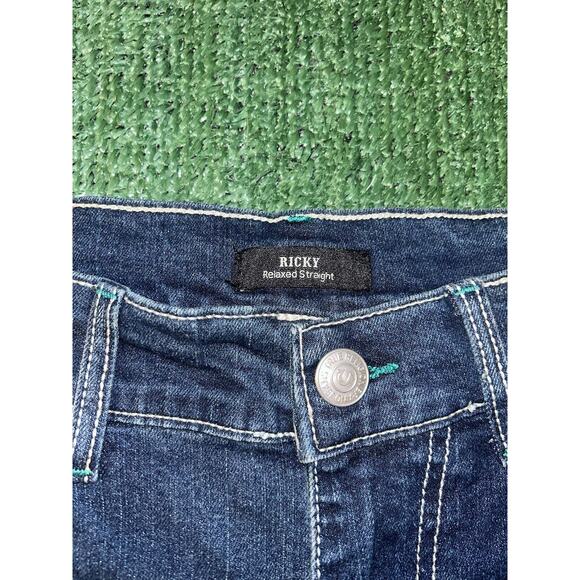 True Religion Ricky SN Medium Harvest Wash Jeans Size 31x34 Relaxed Straight - Picture 7 of 11